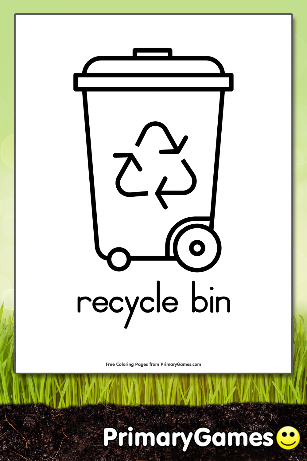 Recycle bin coloring page â free printable pdf from