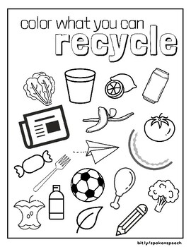 Waste sorting coloring pages