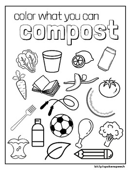 Waste sorting coloring pages