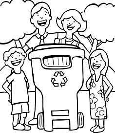 Recycling coloring pages printable for free download