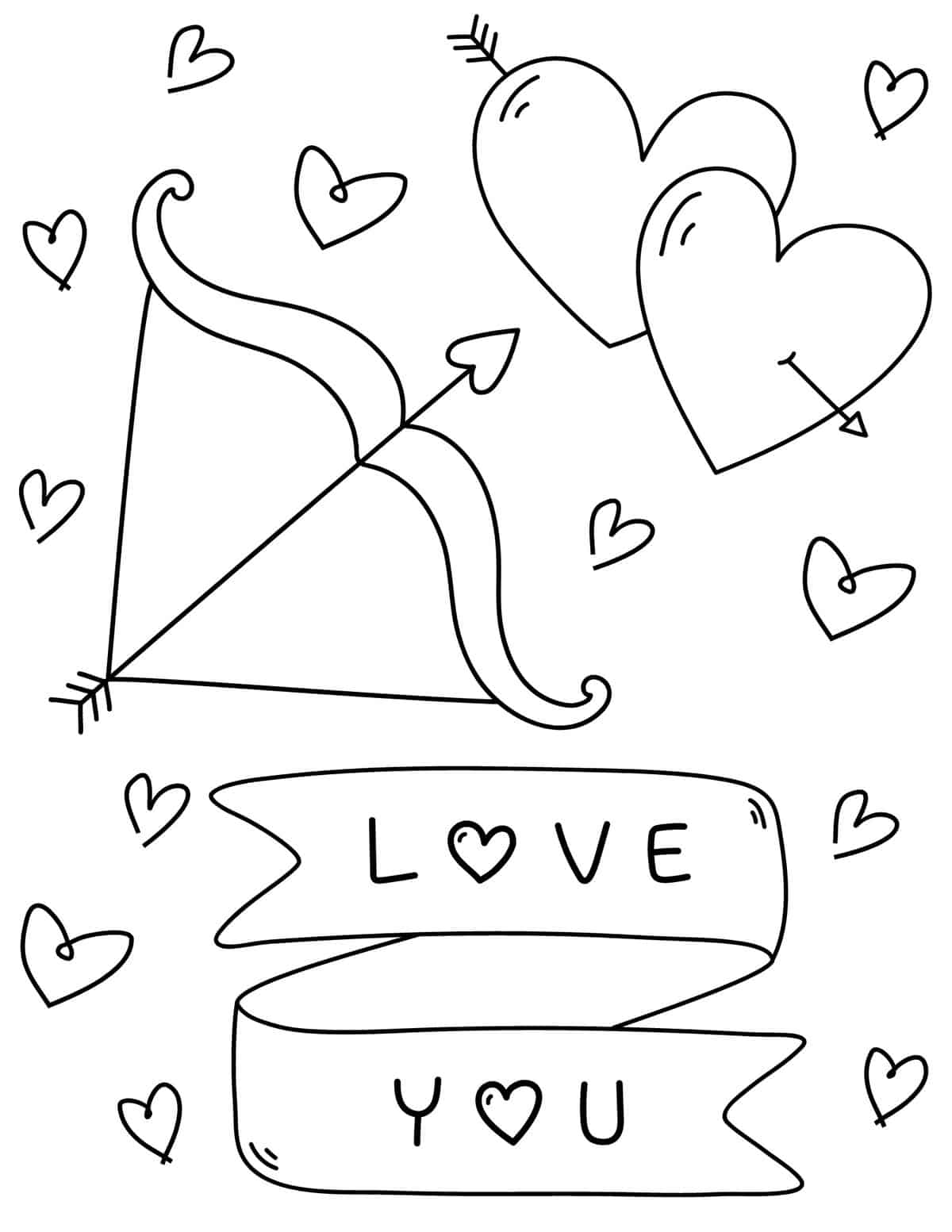 Free valentine coloring pages for kids