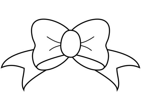 Bow coloring page free printable coloring pages