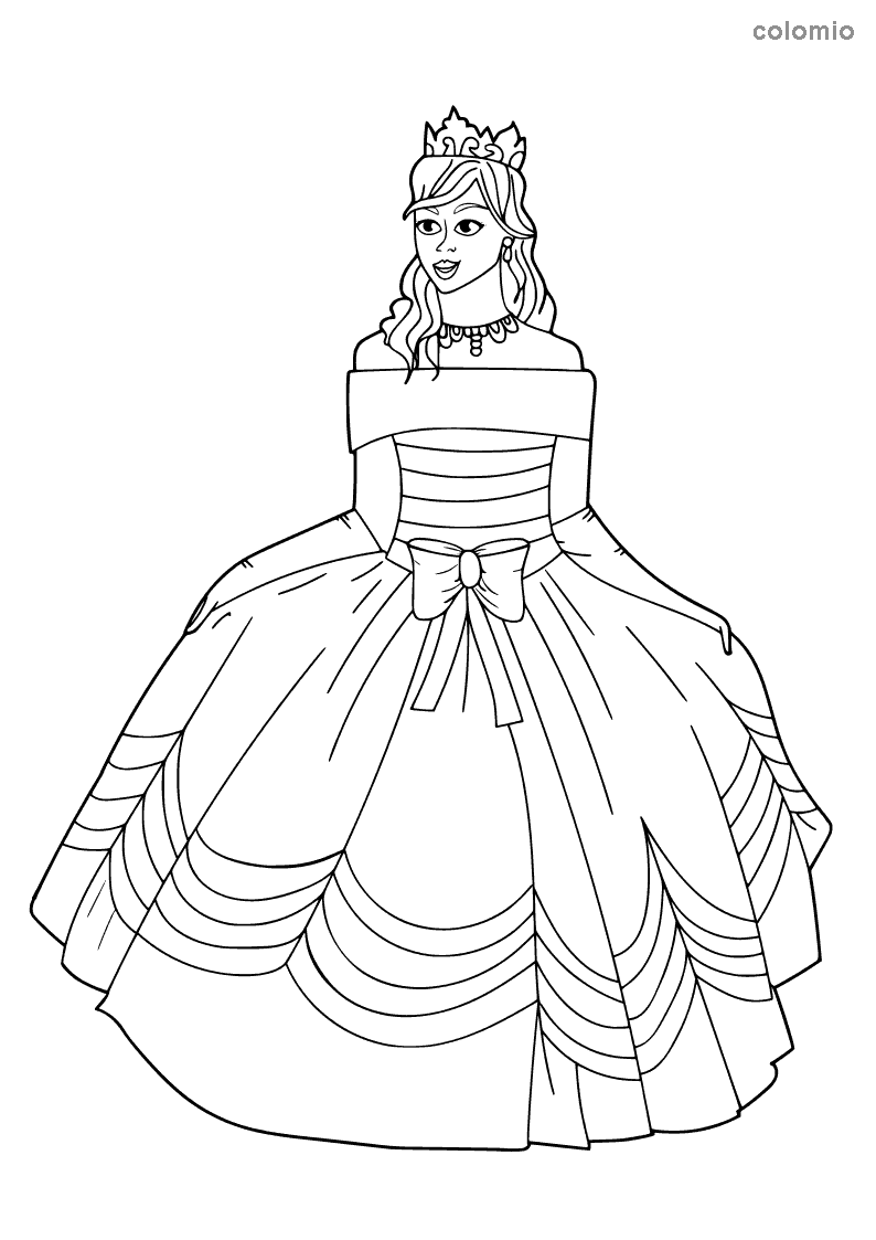 Princesses coloring pages free printable princess coloring sheets