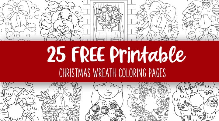 Christmas wreath coloring pages