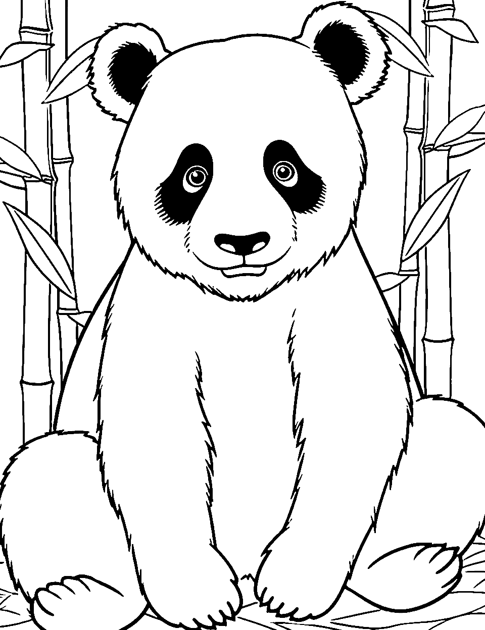 Panda coloring pages free printable sheets