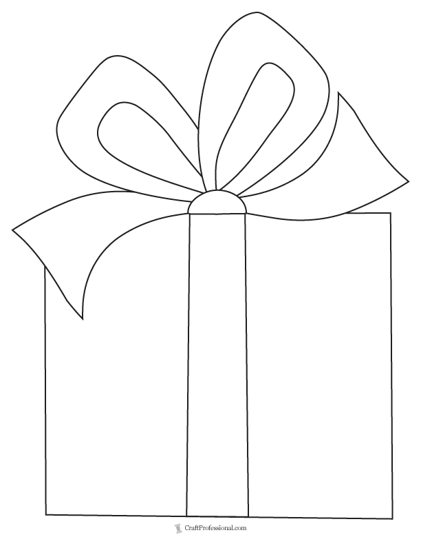 Christmas gift coloring pages