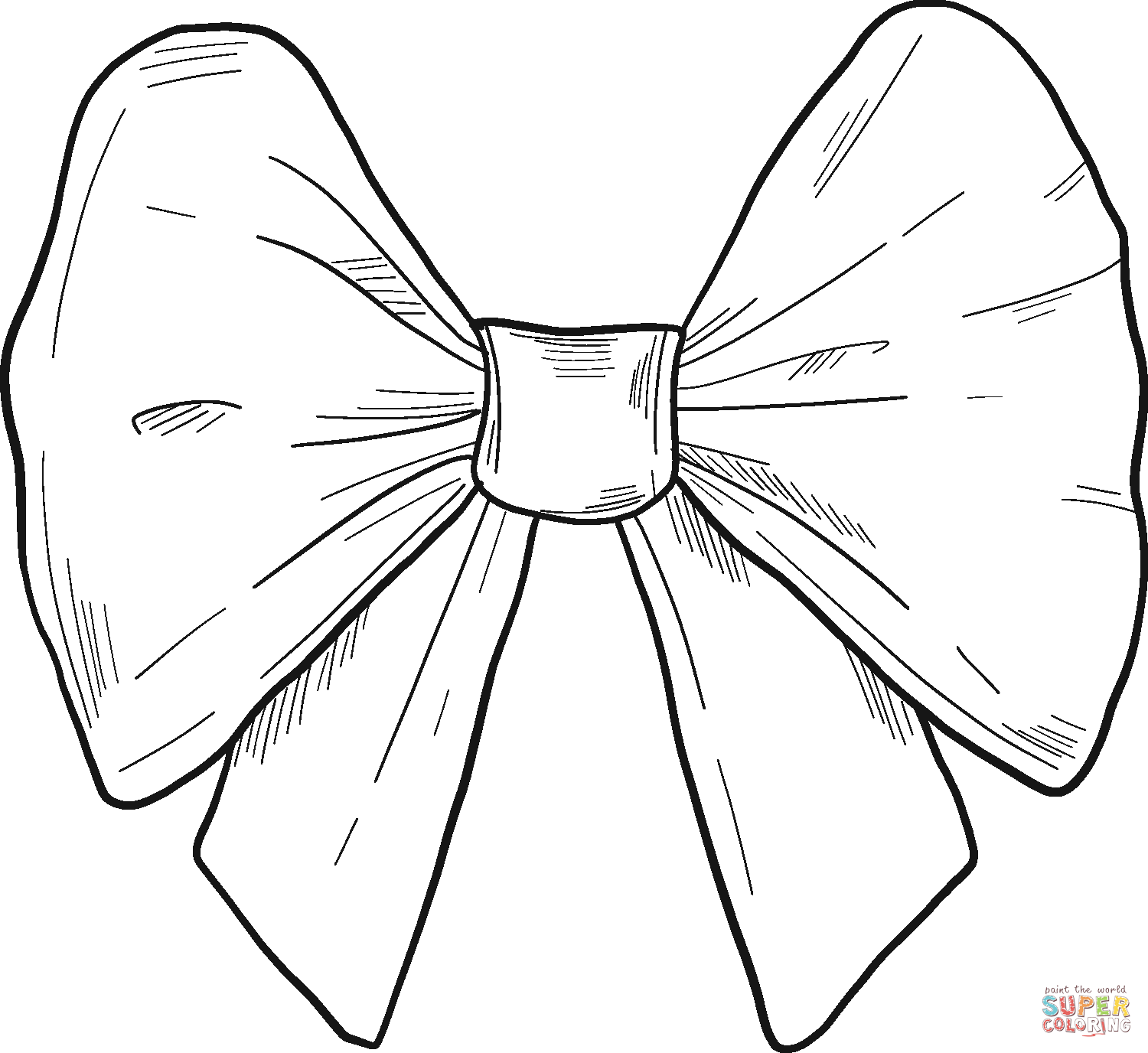 Bow coloring page free printable coloring pages