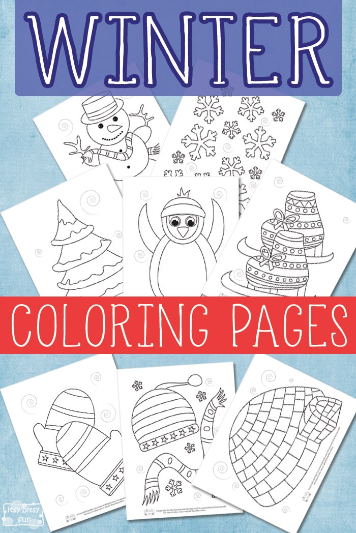 Winter coloring pages for kids