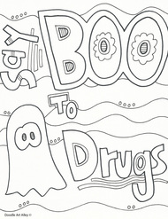 Red ribbon week coloring pages and printables