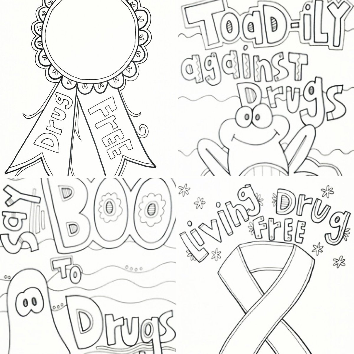 Doodle art alley on x red ribbon week redribbonweek freecoloringpages classroomdoodles httpstcoijdoargxpm x