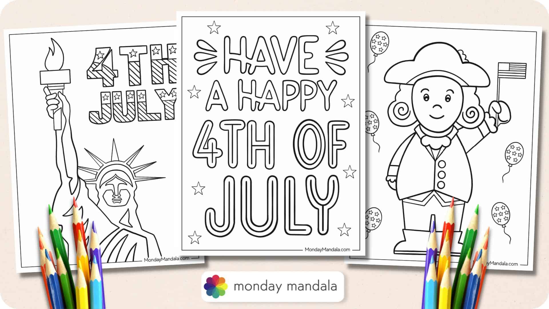 Th of july coloring pages free pdf printables