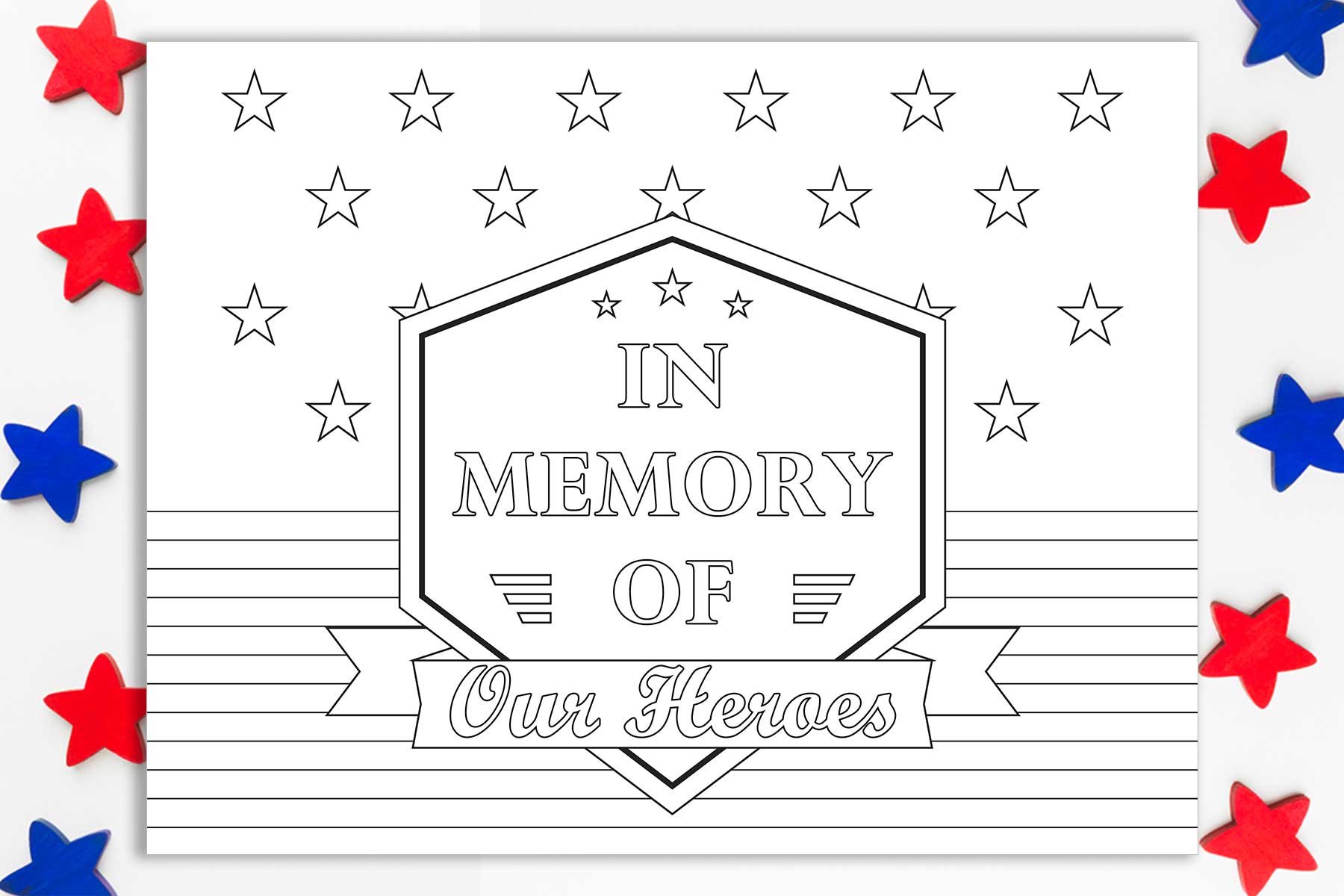 Free memorial day printable loring pages for kids