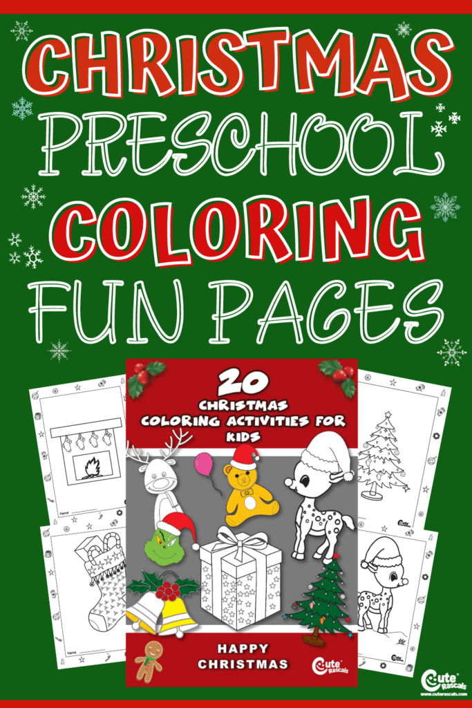 Printable christmas coloring pages preschool worksheets