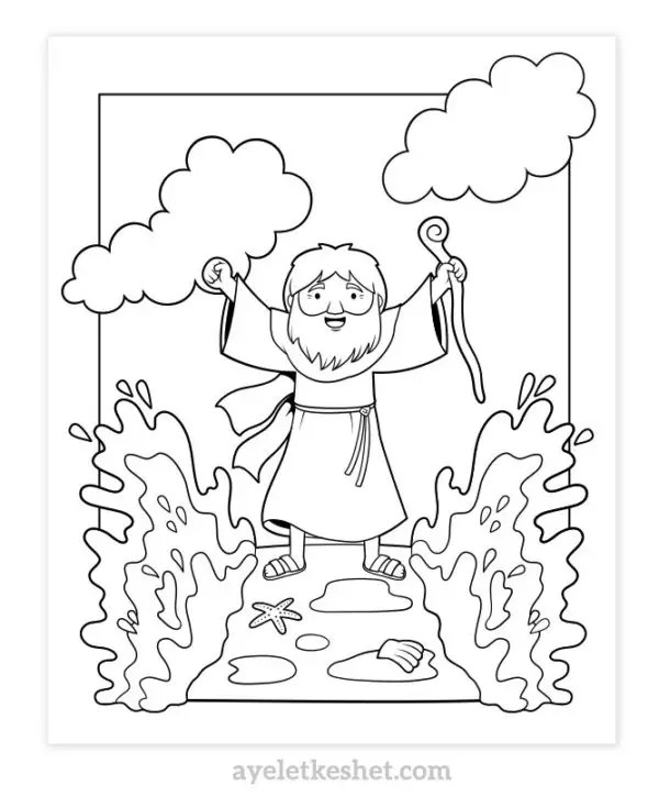 Passover coloring pages with cute illustrations