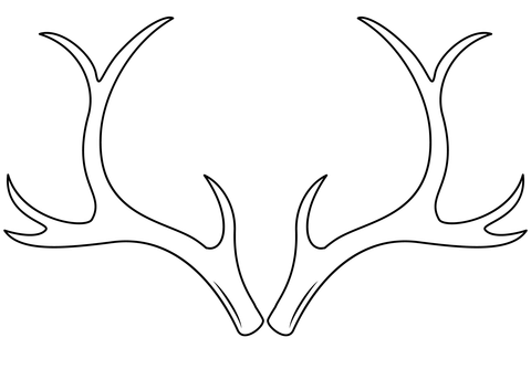 Reindeer antlers coloring page free printable coloring pages