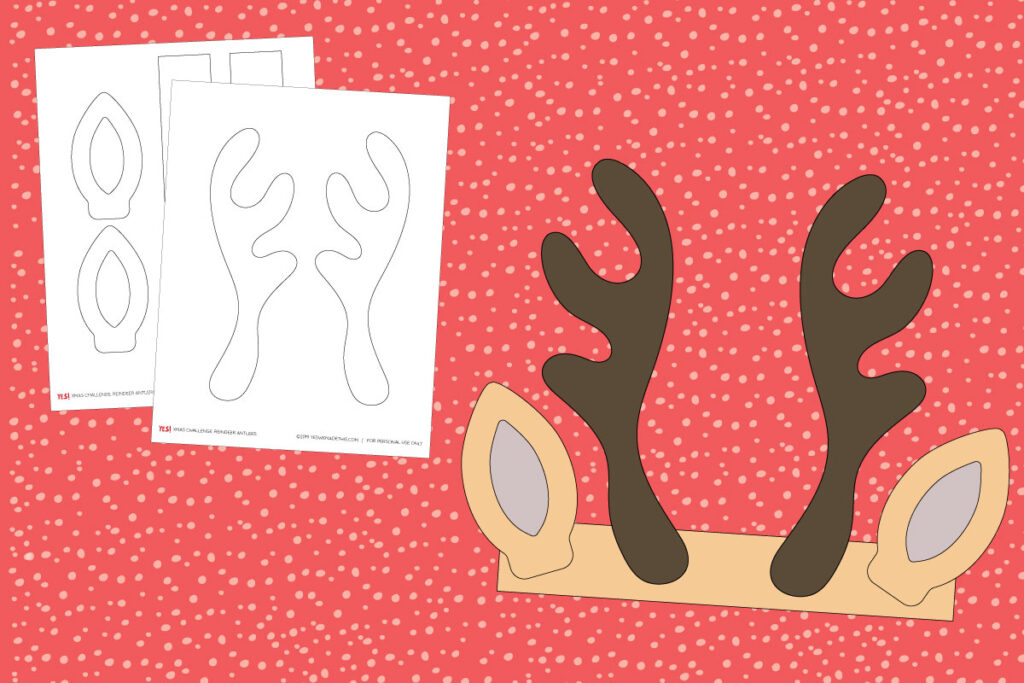 Printable reindeer antler template