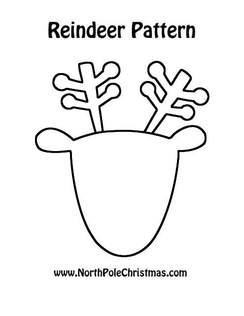 Christmas reindeer template â reindeer antlers and head