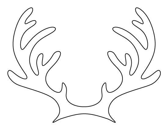 Printable reindeer antlers pattern use the pattern for crafts creating stencils scrapbooking and moreâ reindeer antlers christmas reindeer christmas crafts