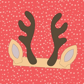 Printable reindeer antler template