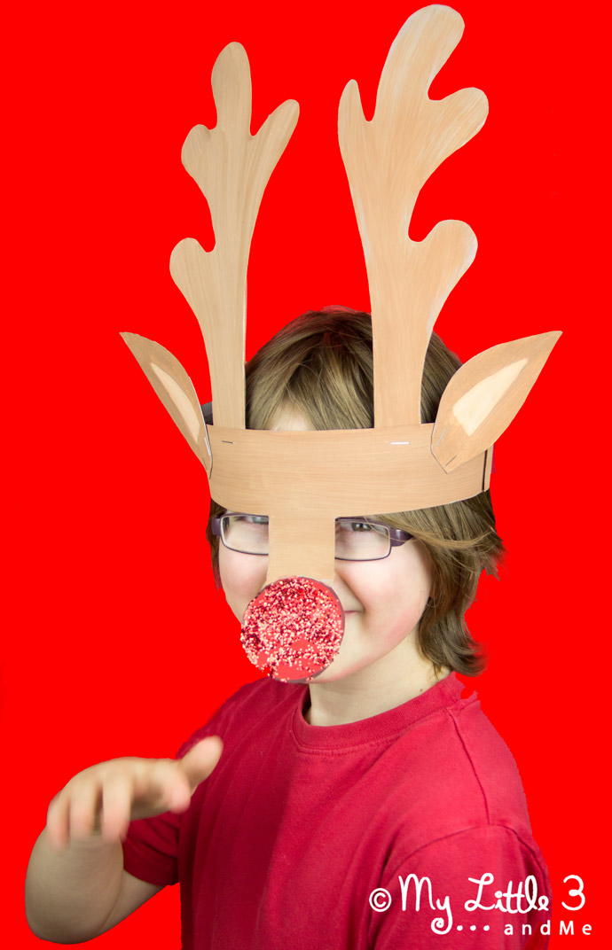 Magical printable reindeer antler template