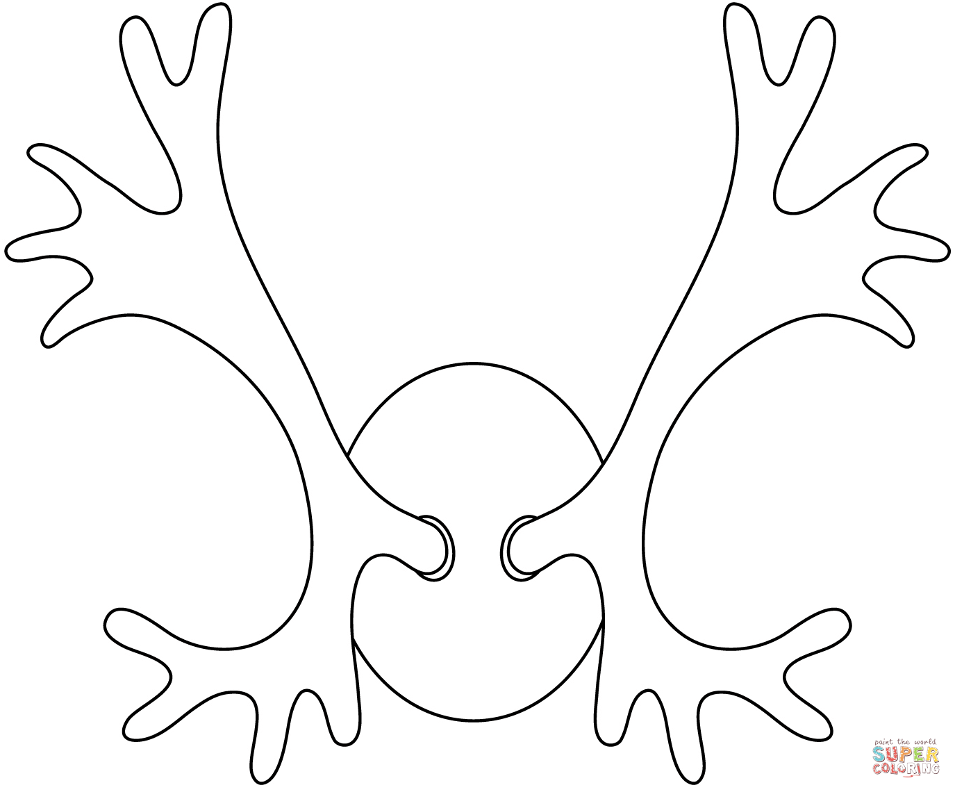 Reindeer antlers coloring page free printable coloring pages