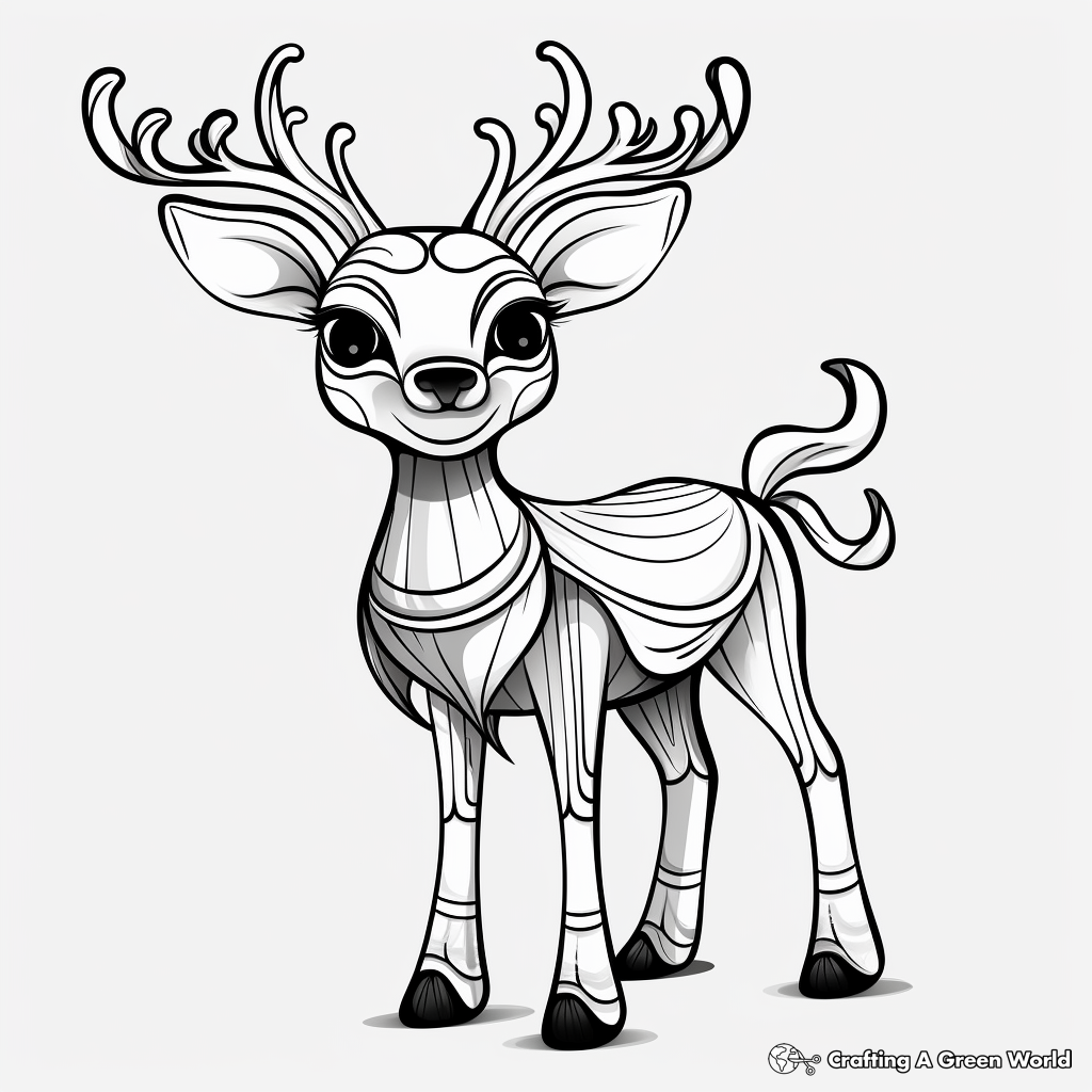 Reindeer coloring pages