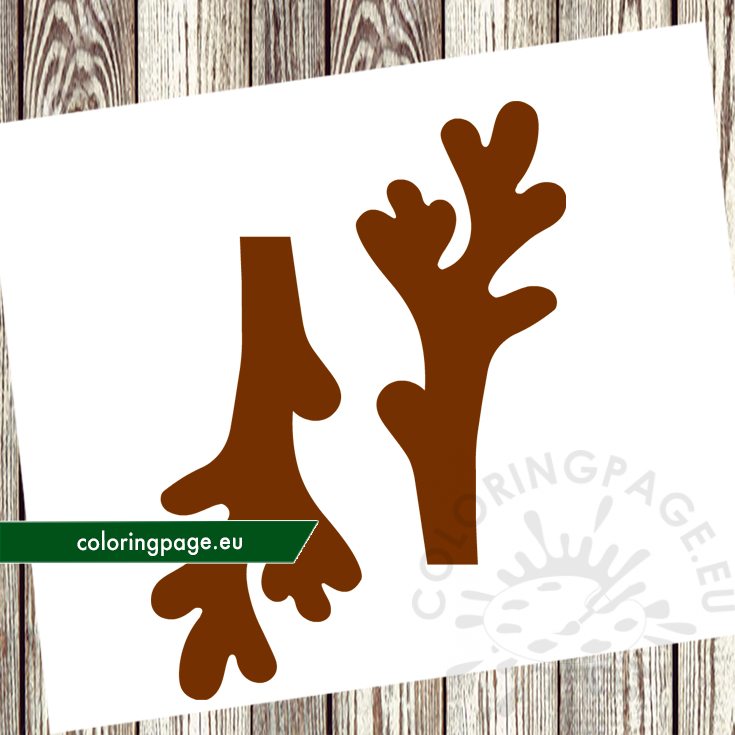 Free printable reindeer antlers christmas coloring page