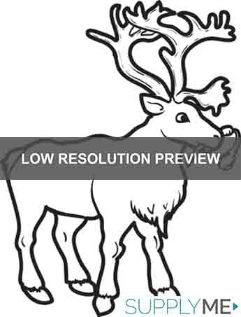 Printable reindeer coloring page for kids â