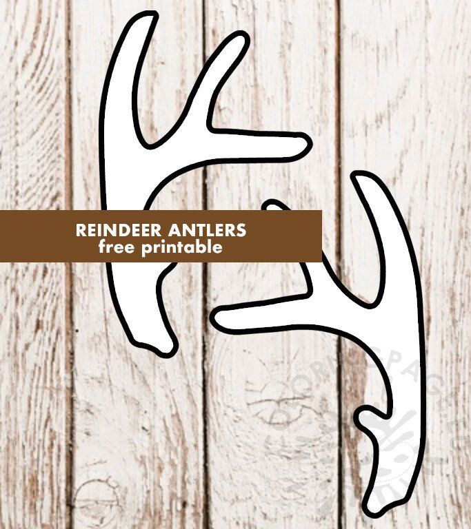 Reindeer antlers pattern coloring page