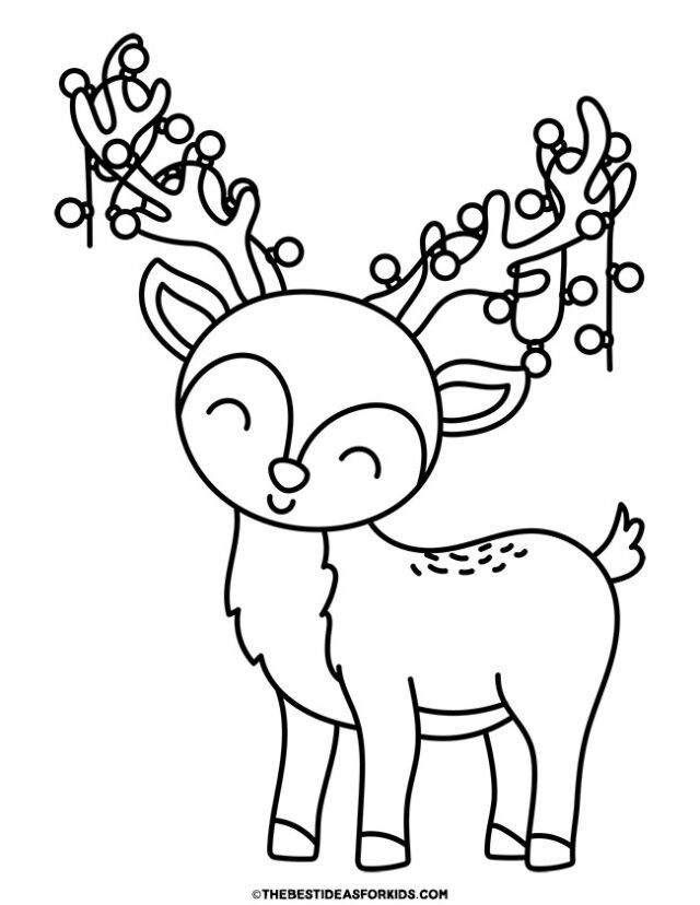 Reindeer coloring pages free printables