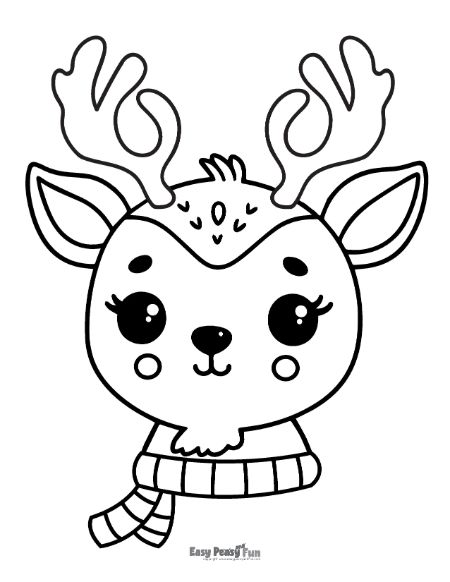 Printable reindeer coloring pages