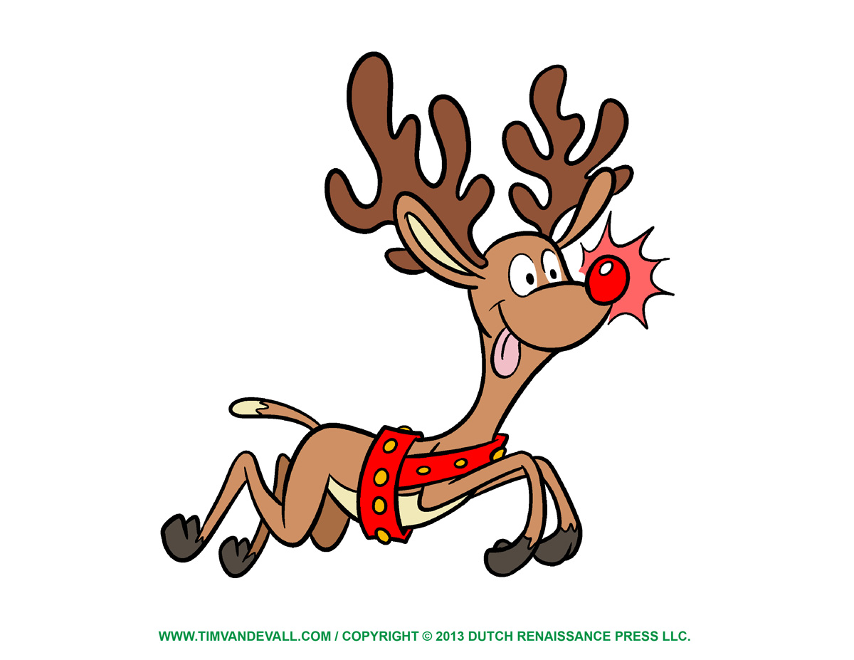 Free reindeer clipart template printable coloring pages for kids â tims printables