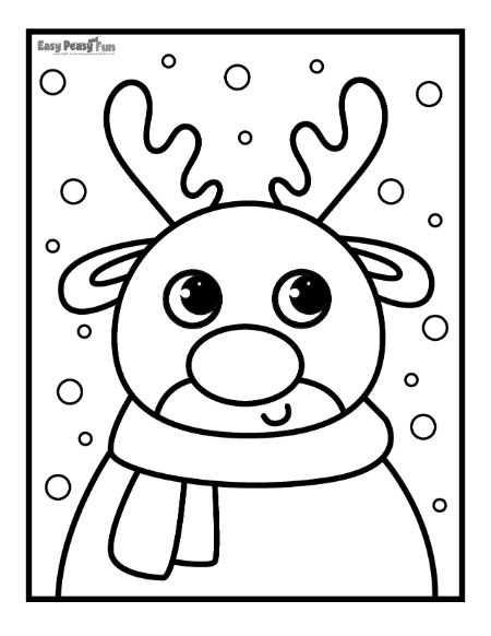 Printable reindeer coloring pages