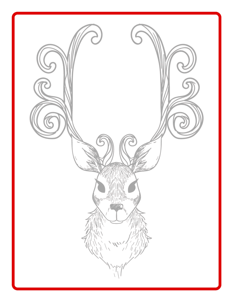 Free reindeer coloring pages