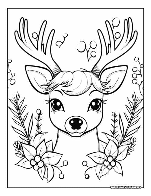 Reindeer coloring pages