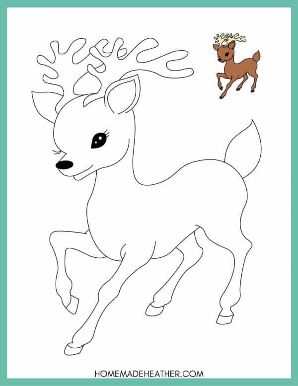 Free printable reindeer coloring pages homemade heather