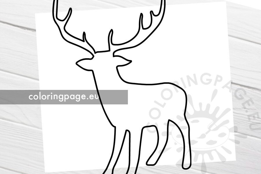 Free printable reindeer template coloring page