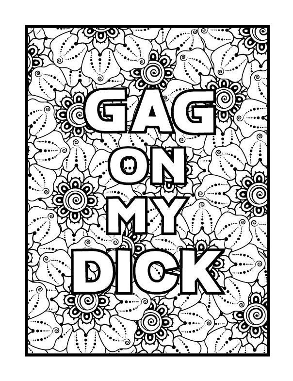 Printable adult coloring pages with curse words relax and de