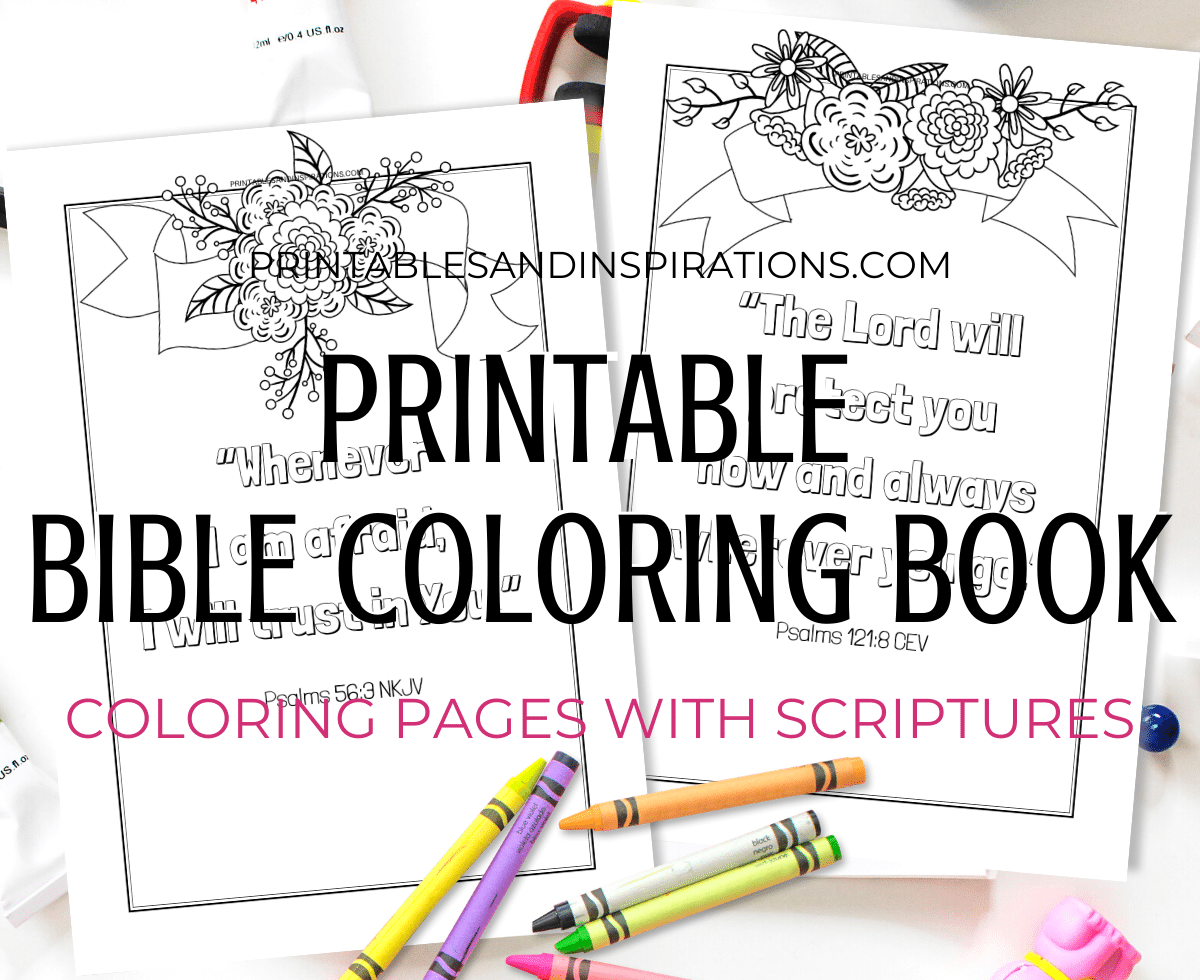 Free printable bible verse coloring book pages