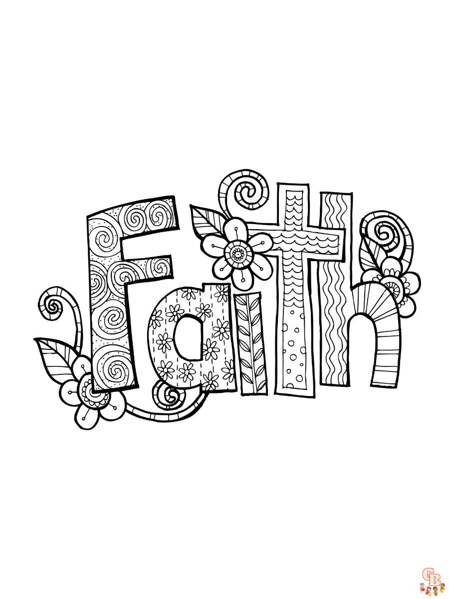 Printable faith coloring pages free for kids and adults