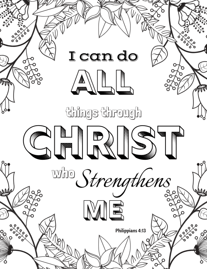 Free printable bible verse coloring pages