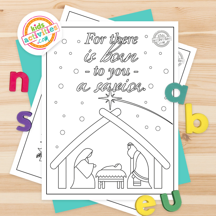 Free printable christian christmas coloring pages kids activities blog