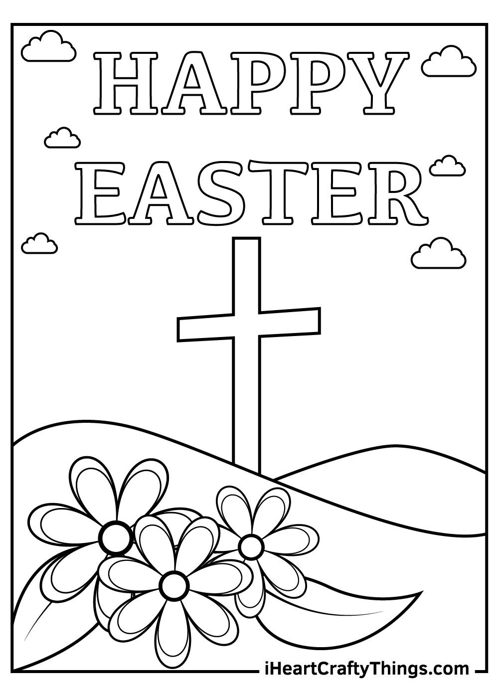 Religious easter coloring pages free printables
