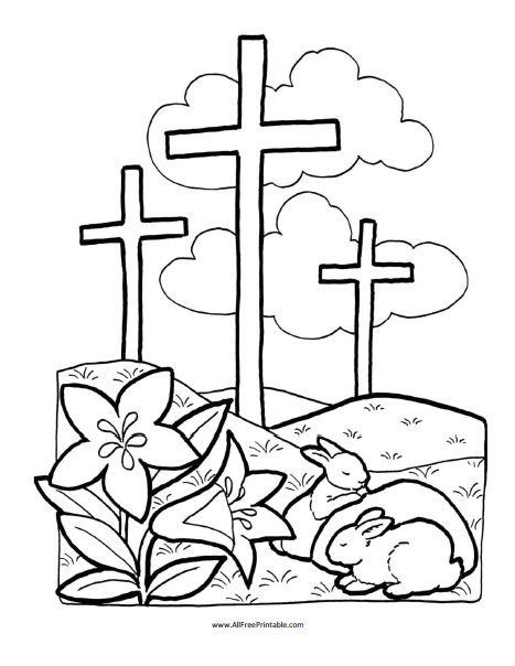 Easter bible coloring page â free printable
