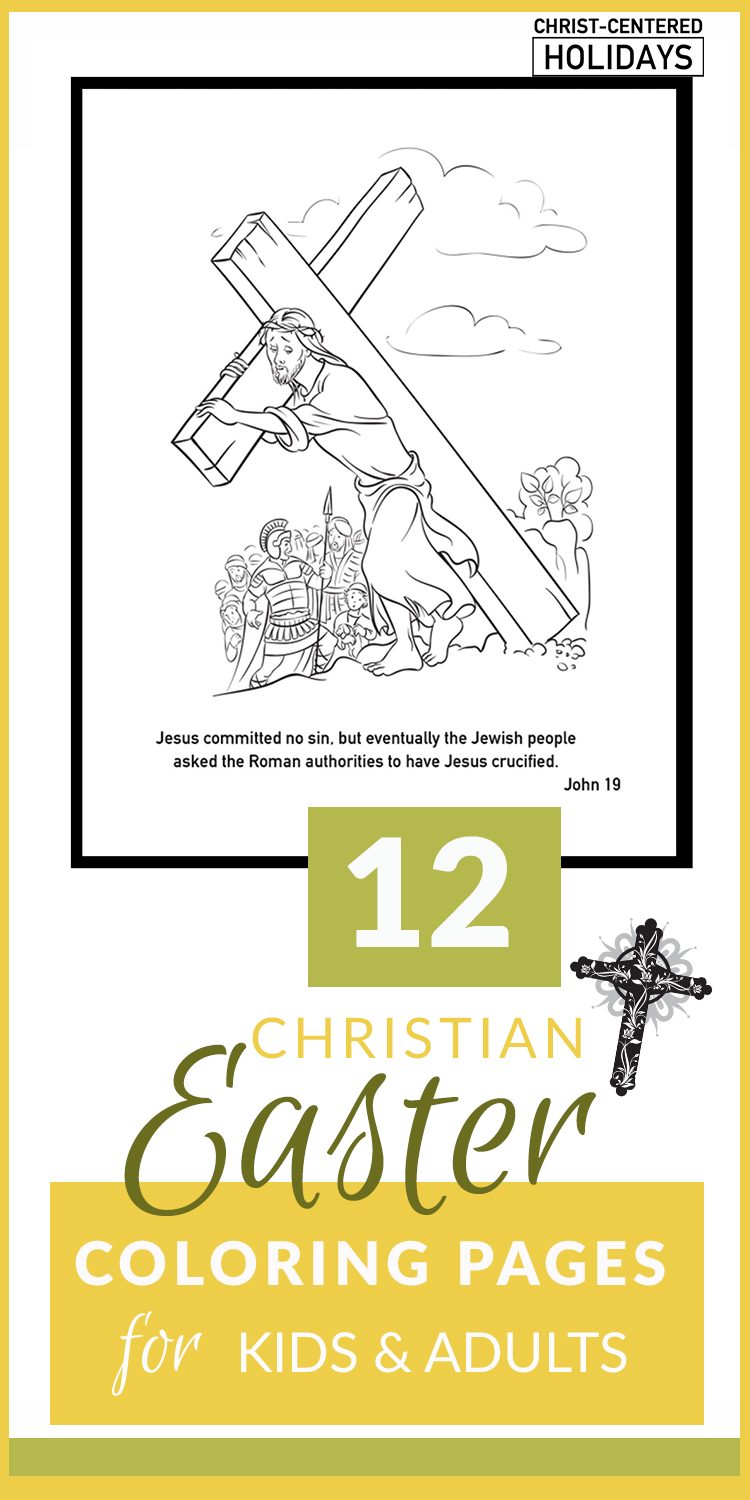 Christian easter coloring pages printables for kids adults