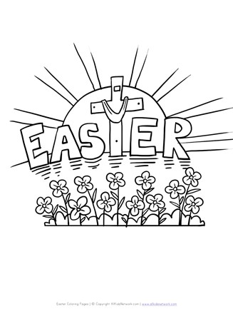 Religious easter coloring page all kids network
