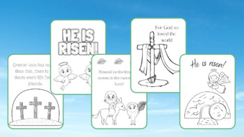 Religious easter coloring pages by lessons from home tpt