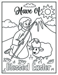 Free religious easter coloring pages printables