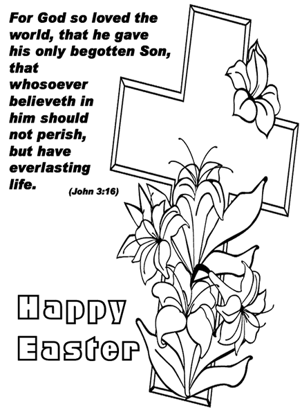 Religious easter coloring pages