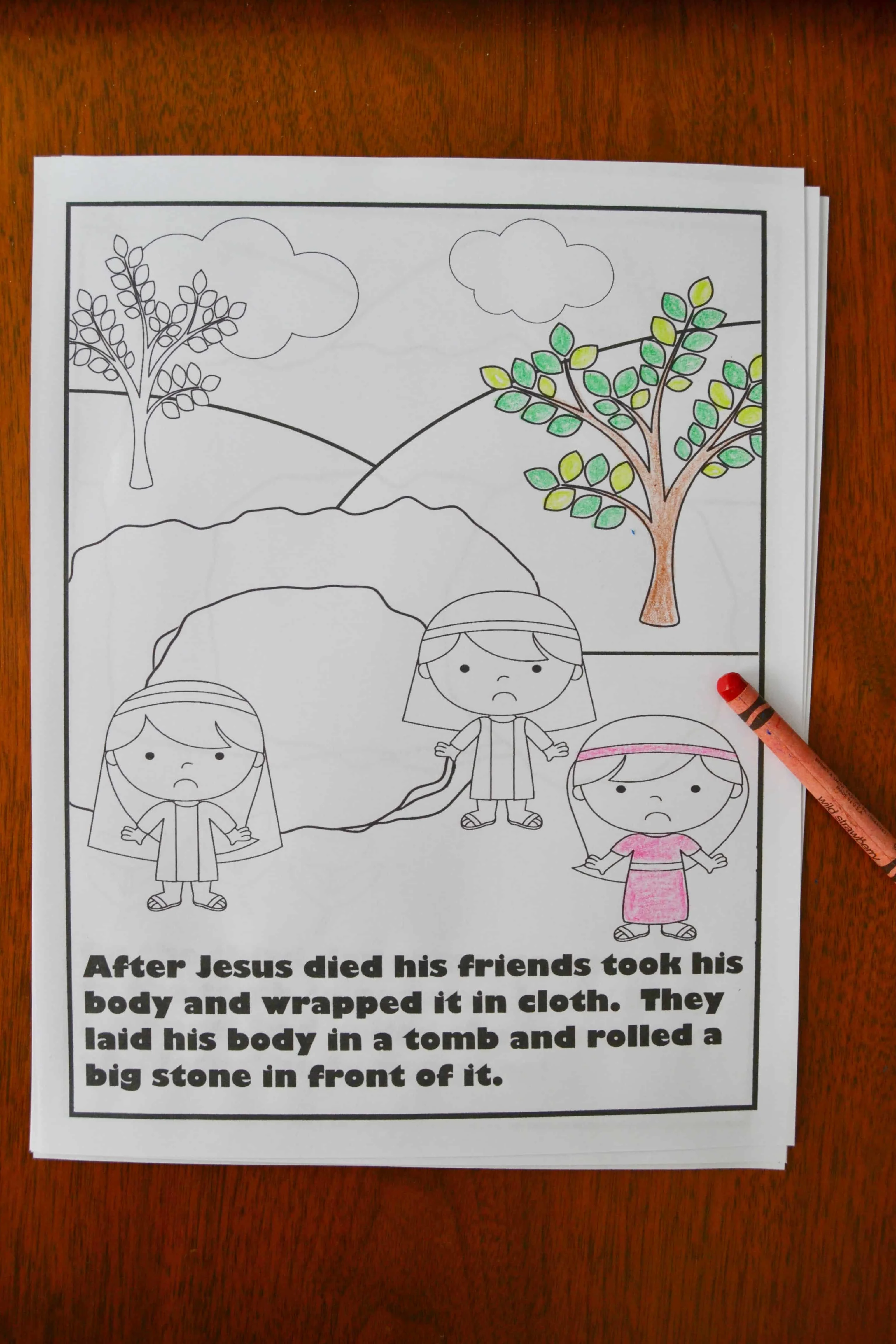Religious easter coloring pages â mary martha mama